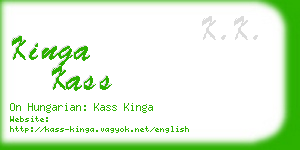 kinga kass business card